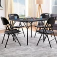 thumbnail image 5 of Piece Folding Card Table Square and Chairs Set   Legs &; Portable for Indoor/Outdoor  Picnic   &; Dark Grey, 5 of 5