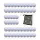 thumbnail image 1 of Bolas de nieve artificiales de 5 cm, suaves, ideales para niños. Bolsa de malla para guardarlas. Juego de bolas de nieve realista. 50 piezas, 1 of 9