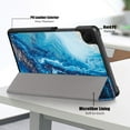 thumbnail image 5 of KOMI Slim case for Galaxy Tab A9（2023 Model: SM-X110/X115/X117） Smart flip Leather case 3-fold Stand Function Hard PC Back Cover for Galaxy Tab A9 8.7 inch, 5 of 5