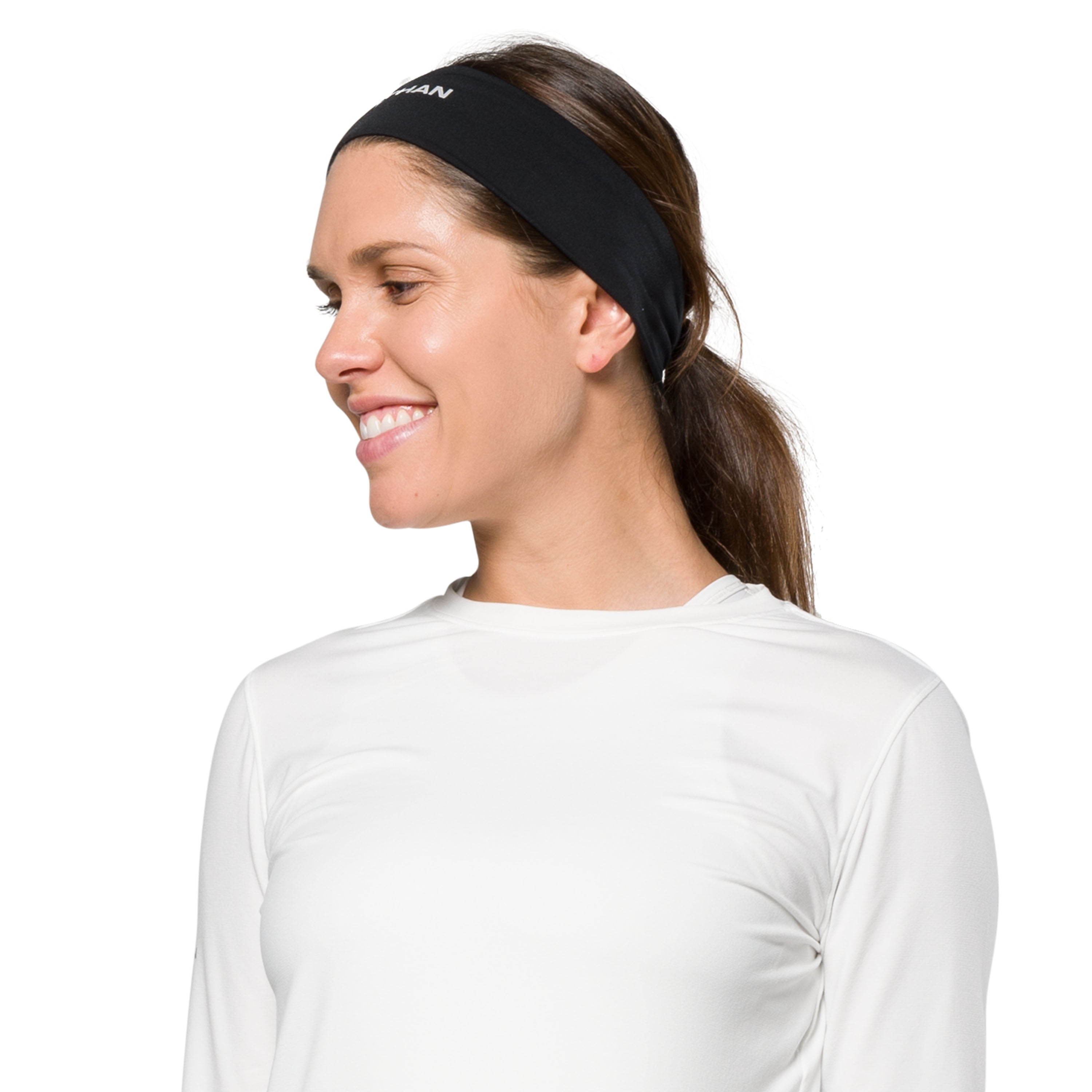 Ernie Palo Cotton Rib Headband ブラック Nathan Performance Headband Black One Size Fits Most