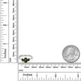 thumbnail image 6 of Gem Stone King 925 Sterling Silver Emerald Envy Mystic Topaz and Red Garnet Engagement Ring for Women | 1.20 Cttw | Oval 7X5MM | Gemstone November Birthstone | Size 5, 6 of 6