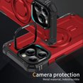 thumbnail image 5 of ELEHOLD for iPhone 12 Pro Max Case, Compatible with Mag safe Accessories, Strong Magnetic Military-Grade Drop Protection Invisible Kickstand Shockproof Protective Phone Case,Red, 5 of 7