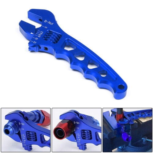 Blue Aluminium Adjustable Wrench Spanner AN3 AN4 AN6 AN8 AN10 AN12 Hose Fitting