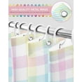 thumbnail image 6 of Easter Shower Curtain Colorful Plaid Shower Curtains for Bathroom Decor Pink Yellow Buffalo Plaid Bath Curtains Sets for Spring Easter Bathroom Decor Fabric Waterproof Standard 72" X 72", 6 of 6