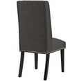 thumbnail image 4 of Modern Contemporary Urban Design Dining Kitchen Room Side Chair, Set of Two, Fabric, Brown, 4 of 4