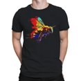 thumbnail image 2 of Vibrant Glitch Honeybee Art Men's T-shirt, 2 of 3