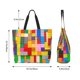 thumbnail image 5 of Disketp Colorful Plastic Blocks Pattern Bolsa Tote Estampada para Mujer, Bolso de Hombro y de Mano para Compras y Viajes, 5 of 8
