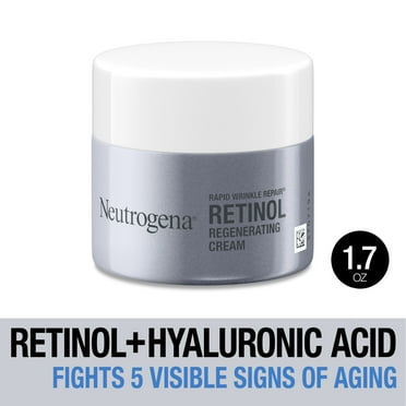 Neutrogena Rapid Wrinkle Repair Retinol Face Moisturizer, Skin Care with Hyaluronic Acid, 1.7 oz