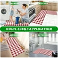 thumbnail image 5 of Kitchen Rugs and Mats 2 Pieces Red Buffalo Plaid Runner Rug Sets White Check Soft Comfort Standing Kitchen Mats for Floor Absorbent Area Rugs Carpet Non Slip Farmhouse Cushioned Doormat Home Decor, 5 of 7