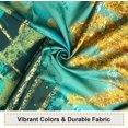 thumbnail image 3 of Merry Christmas Shower Curtain Boho Green Golden Xmas Trees and Stars Farmhouse Bathroom Cloth Fabric New Year Holiday Home Shower Curtain with Hooks 72x72 Inch Waterproof Washable, 3 of 6