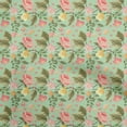thumbnail image 1 of oneOone Cotton Poplin Light Green Fabric Floral Sewing Craft Projects Fabric Prints By Yard 56 Inch Wide, 1 of 4