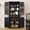 Black, variant on CBJCBJ 72" Pantry Cabinet with Doors, Freestanding Kitchen Organizer for Adjustable Shelves,Central Drawer,Green