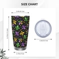 thumbnail image 4 of Honeii Mardi Gras Carnival4 Print 20OZ Car Cup, Insulated Stainless Steel Travel Mug with Lid and Straw, Keep Your Drinks Hot and Cold-Straw Two-piece Set, 4 of 7