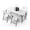 White Table & Chairs, variant on 6FT Folding Table and 8 Chairs Set – Heavy-Duty Portable Furniture for Camping & Parties, 330 lb Table & 600 lb Chairs Capacity, Indoor/Outdoor Use