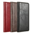 thumbnail image 2 of GSA Luxury Gentleman Flip Leather Wallet Case For iPhone 12 & 12 Pro (6.1") Black, 2 of 8