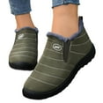 thumbnail image 3 of Gyexs Womens Snow Boots Winter Warm Ankle Booties Lined On Comfortable Casual Lightweight Shoes for Outdoor Activities, Army Green, Size 5.5, 3 of 8