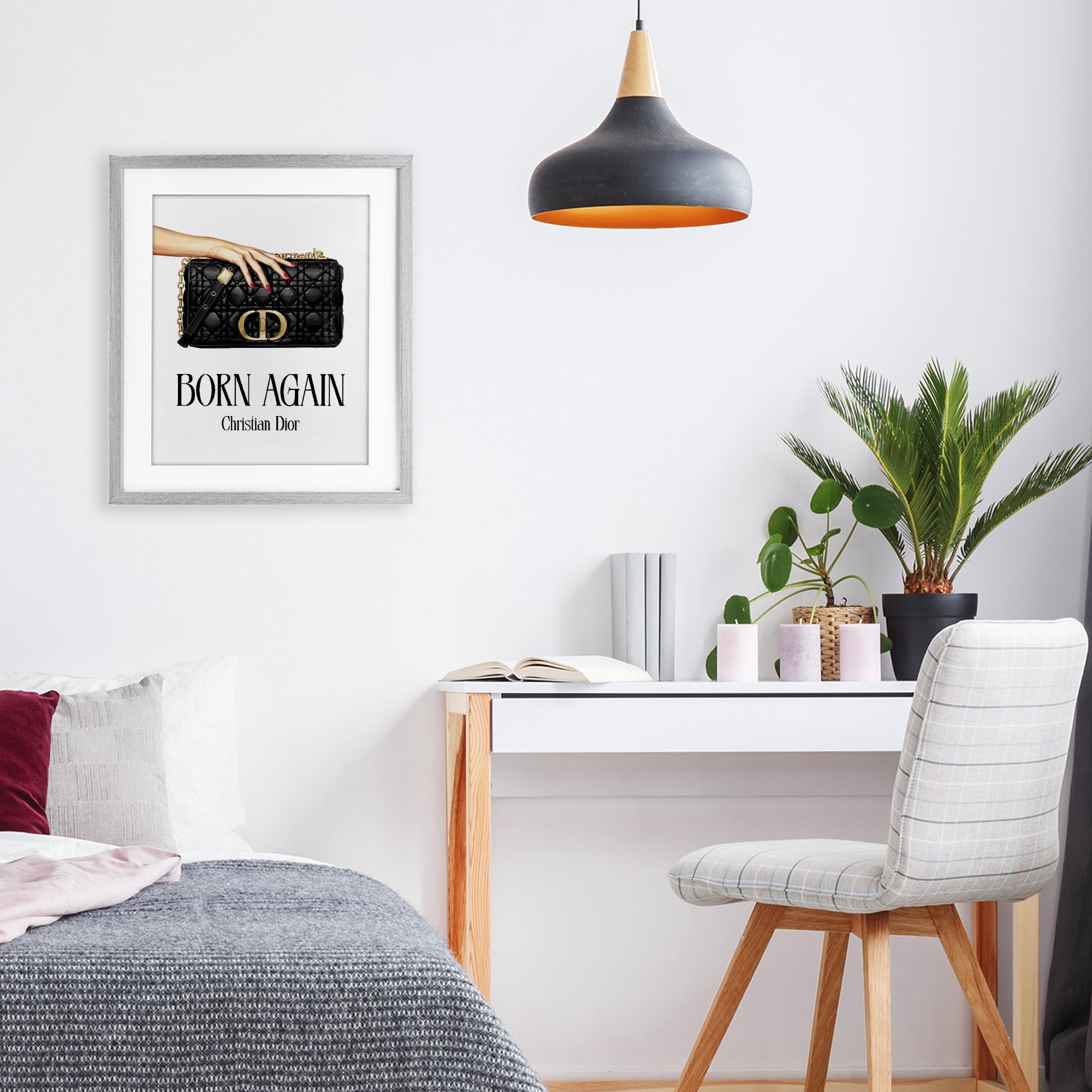 Stupell Industries Born Again Christian Luxury Gray Framed Print Under Glass, design by Ziwei Li