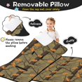 thumbnail image 3 of Camo and Branch Brown Pattern Teens Toddler Nap Mat with Pillow, Sleeping Mat Bag for Preschool Daycare 50"x20", 3 of 6