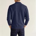 thumbnail image 4 of Fabrcox Men Long Sleeve Polo Shirts Classic Fit Collared Golf Shirts for Men Button Casual Outdoor Sports Office Men Work Shirt Navy XXXL, 4 of 6