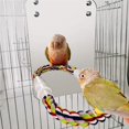 thumbnail image 4 of stanreset Bird Mirror Toy with Rope Mirror Perch Parrot Bite Toy Parrot Claw Perches Bird Cage Chew Toy No.01, 4 of 6