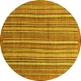 thumbnail image 1 of Ahgly Company Machine Washable Indoor Round Abstract Yellow Modern Area Rugs, 5' Round, 1 of 4