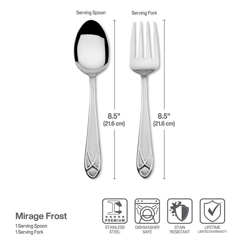 Free Shipping! Pfaltzgraff Mirage Frost 42-Piece Modern Flatware