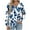 #394-Blue, variant on Neewe Womens V Neck Printed Long Sleeve Tops 2025 Fall Casual Loose Sleeve Boho Work Blouse Dressy T Shirts