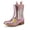 PINK, variant on Girls Star Mid Calf Tassel Boots Cowgirl Cowboy Western Boots
