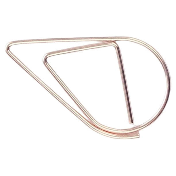 Clip de papel Cateissary 30 uds color Oro rosa forma de gota de agua