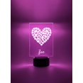 thumbnail image 4 of Couple Love Heart with Many HeartsNight Light Up Table Desk Lamp LED Personalized Free Engraved Custom Names - It's Wow - 16 Colors With Remote, Great Gift!, 4 of 10