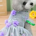 thumbnail image 6 of Visland Puppy Dress Breathable Comfy Net Yarn Pretty Floral Dog Princess Dress for Summer, 6 of 8