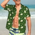 thumbnail image 7 of Sikiie St. Patrick's day 6 Print Men's Hawaiian Shirt, Summer Beach Button Pocket Short Sleeve T-Shirt,X-Large, 7 of 7