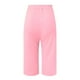 thumbnail image 3 of Pantalones capri deportivos lisos y sexys para mujer: cintura alta, pierna ancha, corte holgado y cómodo, 3 colores: blanco, negro y caqui. Tallas: S-XXL., 3 of 4
