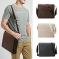 thumbnail image 6 of Men's Shoulder Bag Plaid Vertical Flip Fashion Large Capacity Satchel Large Bag, 6 of 7