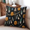 thumbnail image 3 of Halloween Pumpkin Throw Pillow Cases Ghost Boo Pillow Cases Sofa Bed Throw Cushion Cover for Home Office Halloween Decoration,20x20 Inch (2Pcs), 3 of 6