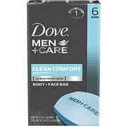 Dove Men + Care Body & Face Bar, Clean Comfort 4 oz, 6 ea (5 Pack)