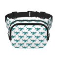 thumbnail image 1 of Disketp Cartoon Shark Riñonera de Doble Capa, Bolsa de Cintura Ajustable para Viajes, Correr y Senderismo, Riñonera Ligera para Hombre y Mujer, 1 of 9