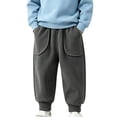 thumbnail image 3 of Diufon Toddler Boys Girls Corduroy Sweatpants Fall Winter Plush Thickened Warm Athletic Joggers Pants with Pockets, 3 of 9