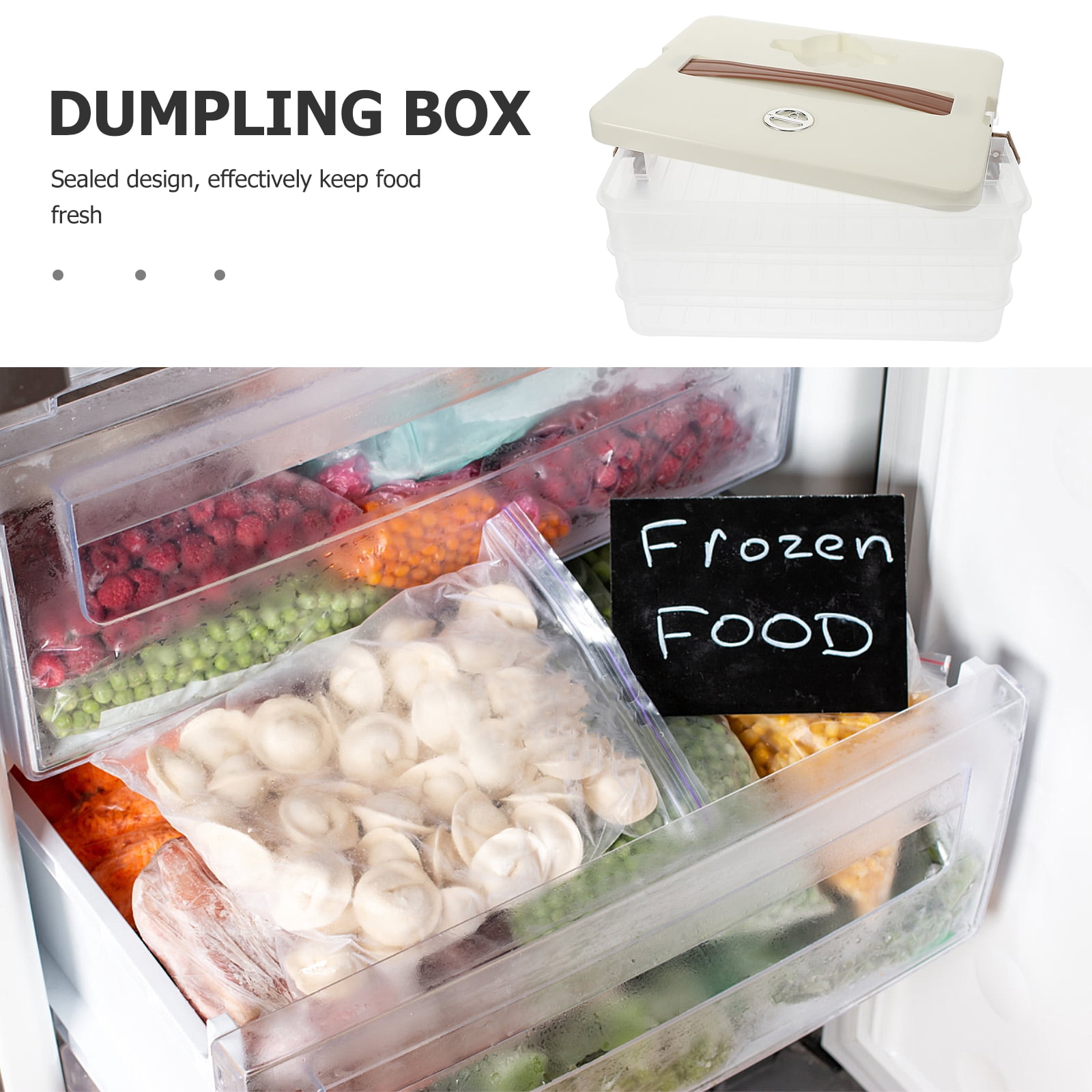 CYLINDSOME Kitchen Fridge Organizer Dumpling Holder Fridge Organizer Vegetable Storage Container