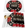 thumbnail image 2 of Casino Poker Turntable Table Runners for Dinner Table Wedding Decoration Tablecloth Kitchen Table Runner Set Placemat, 2 of 5