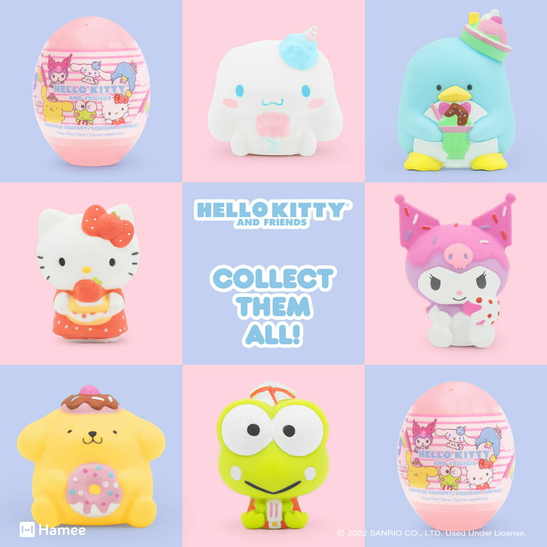 Hamee Sanrio Hello Kitty and Friends Cute Water Filled Surprise Capsule  Squishy Toy [Sushi] [Birthday Gift Bag, Party Favor, Gift Basket Filler