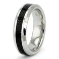 thumbnail image 1 of Cobalt Chrome Ring with Black Carbon Fiber Inlay - Size 9, 1 of 1