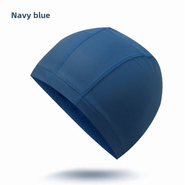 Premium Waterproof PU Swim Cap with Ear Protection - High Elasticity, Long Hair Friendly, Unisex Design for Comfortable Swimming & Use (Deep Blue) - Authentic Brand Quality