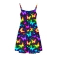thumbnail image 6 of Nmnitkp Girl Dresses Boho Dress for Girls Floral Dress Tie Back Flutter Sleeves Casual Summer Dress Multicolor,140, 6 of 7