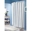 Hookless Fabric Stripe Blue Shower Curtain, 1 Each