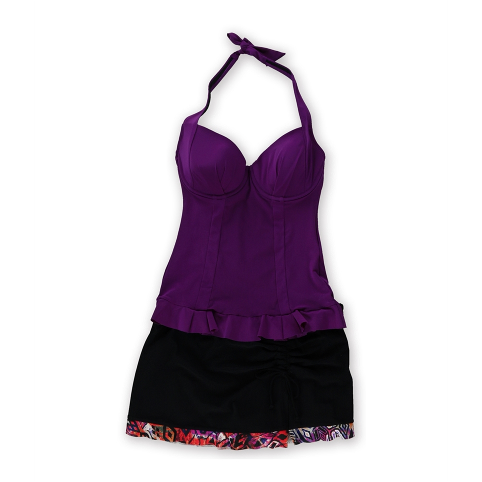 Profile Womens Peplum Ruffle Aztec Piece Tankini, Purple, 32D Walmart  Canada