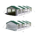 thumbnail image 2 of Delta Canopy 32'x16' Budget PVC Party Tent Wedding Canopy Gazebo with Steel Frame, Removable Side Window Walls and End Panels - Green White, 2 of 7