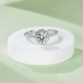 thumbnail image 4 of 1 Carat Diamond Heart Shape Cut Moissanite Engagement Ring In 18K White Gold Plating Over Silver(D Color, VVS1 Clarity), 4 of 5