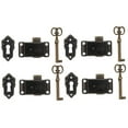thumbnail image 4 of WORGEOUS 4 pcs  Classical Drawer Locks Antique Cabinet Locks Wardrobe Furniture Locks, 4 of 8
