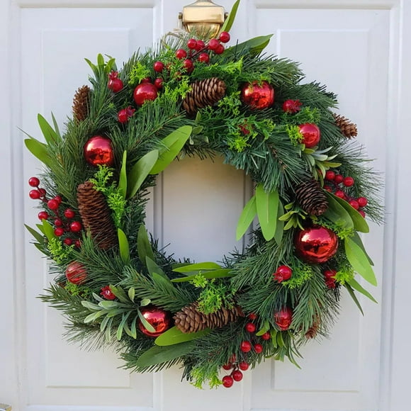 EGNMCR Christmas Decorations, Christmas Wreaths Outdoor Christmas Wreaths For Front Doors Christmas Wreaths For Festive Christmas Party Decorations Decorative wreaths in front of the door